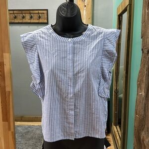 Jack by BB Dakota light blue and white stripe top